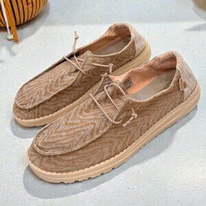 Hey Dude Women's Size 10 Wendy Woven Zebra Terra Stripe Slip On Shoes